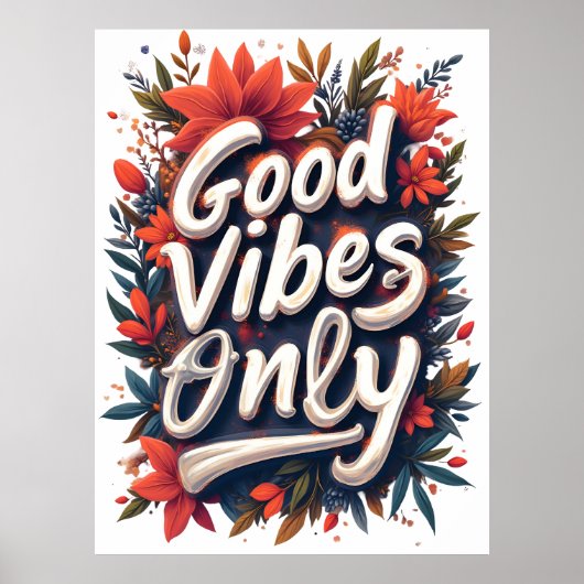 Poster Bonnes vibrations seulement (Devant)