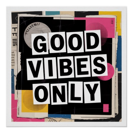 Poster Bonnes Vibrations Uniquement (Devant)