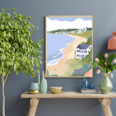 Poster Bonnet Shores | Plage de Rhode Island Aquarelle