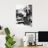 POSTER BONNIE & CLYDE - TEXAS OUTLAWS 1933 (Bureau à domicile)