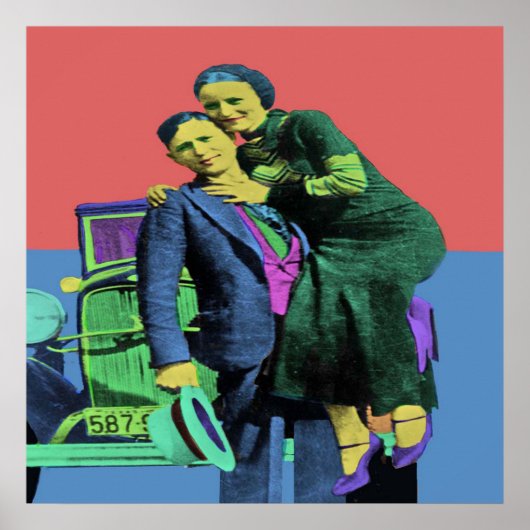 Poster Bonnie et Clyde Pop Art (Devant)