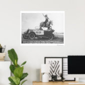 Poster Bonnie Grey sautant son cheval. (Bureau à domicile)