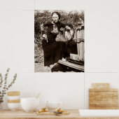 Poster Bonnie Parker Fumer Un Cigar 1933 Noir Blanc (Cuisine)