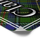 Poster Bonnie Scotland J'Adore Le Clan MacInnes Tartan (Coin)