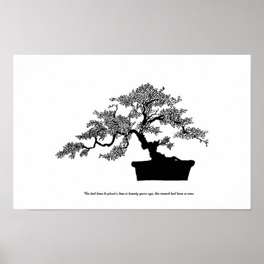 Poster Bonsai avec texte (Devant)