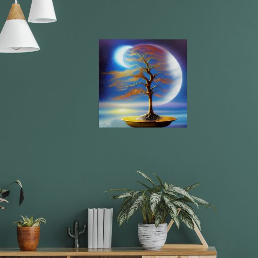 Poster bonsaï paysage lunaire (Salon 1)