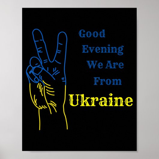 Poster Bonsoir nous sommes d'Ukraine Nation Ukrainienne (Devant)