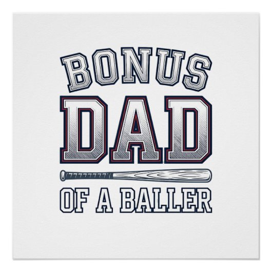 Poster Bonus Dad of a Baller Vintage Sports Shirt Design_ (Devant)