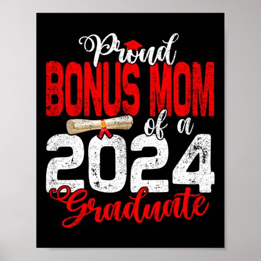 Poster Bonus Maman D'Un Cl De 2024 Diplômé Pour Diplôme (Devant)