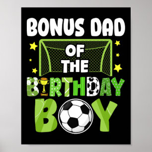 Poster Bonus Papa Anniversaire Garçon Fête Foot Famille 