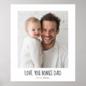 Poster Bonus Papa Photo Personnalisé | Beau-Père Personna (Devant)