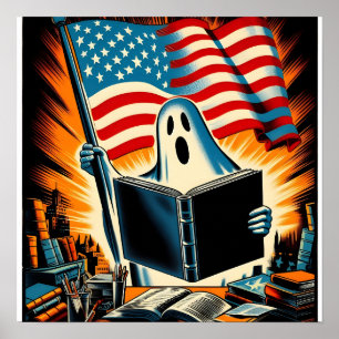 Poster Boo-Amérique ! : Patriotisme fantomatique en style