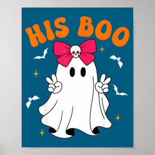 Poster Boo & boo drôles de couples Halloween assortis