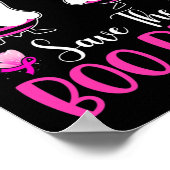 Poster Boo Bees Amusants Sensibilisation au cancer du sei (Coin)