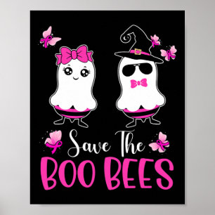 Poster Boo Bees Amusants Sensibilisation au cancer du sei