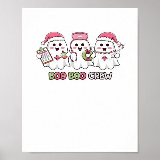 Poster Boo Boo Crew Noël, infirmière fantôme surdimension (Devant)
