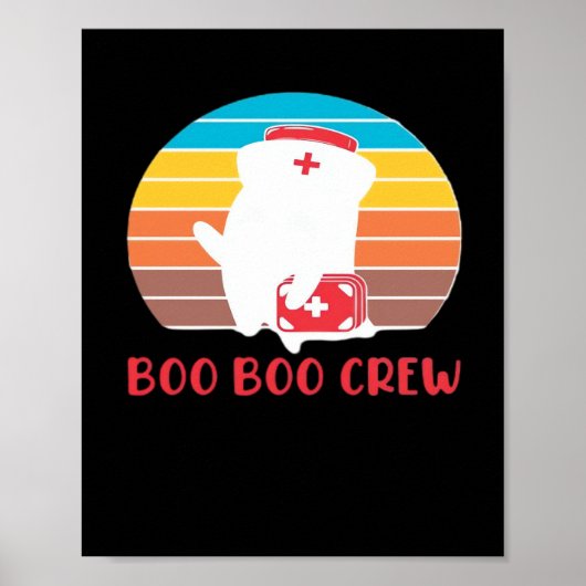 Poster Boo Boo Crew Nurse Funny Ghost Halloween Classic T (Devant)