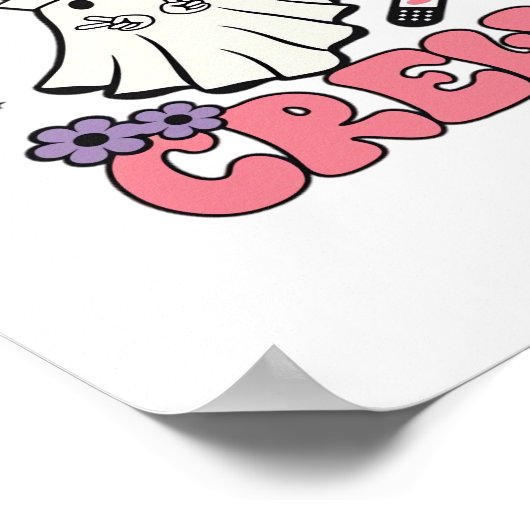 Poster Boo Boo Crew Nurse Halloween Ghost Funny Classic T (Coin)