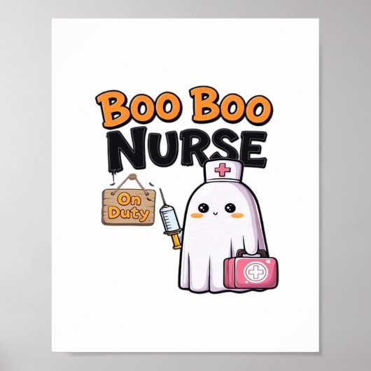 Poster Boo Boo Infirmière En Service Classique T-Shirt (Devant)