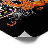 Poster Boo Creepy Owl Pumpkin Ghost Halloween Men Women K (Coin)