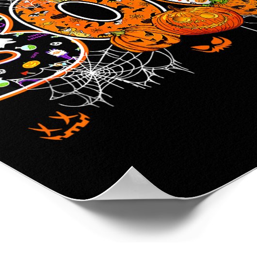 Poster Boo Creepy Owl Pumpkin Ghost Halloween Men Women K (Coin)