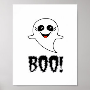 Poster Boo ! Cute Little Halloween Par Lucas Retro Classi
