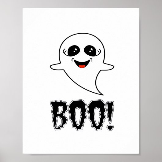 Poster Boo ! Cute Little Halloween Par Lucas Retro Classi (Devant)