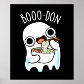 Poster Boo-don Drôle Fantôme Udon Pun Dark BG (Devant)