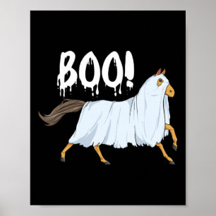 Poster Boo - Halloween Chevaux Cheval équitation équitati