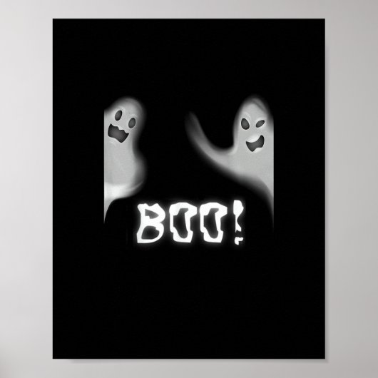 Poster Boo ! Halloween effrayant cachant Funny Peekaboo (Devant)