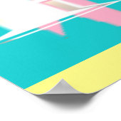 Poster Boo Hoo design couleurs flash texte blanc (Coin)