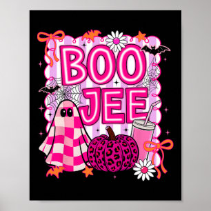 Poster Boo Jee Ghost Café Coquette Bow Halloween Girl W