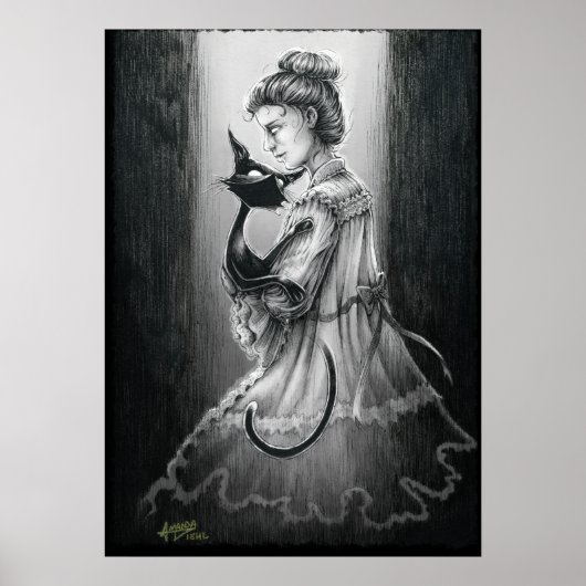 Poster Boo Kitty avec son fantôme (Devant)