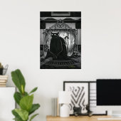 Poster Boo Kitty s'assoit sur l'affiche (Bureau à domicile)