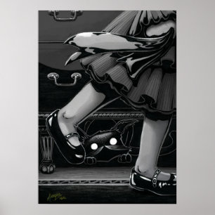 Poster Boo Kitty se cache sous l'affiche du mobilier