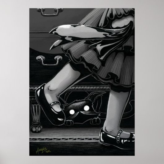 Poster Boo Kitty se cache sous l'affiche du mobilier (Devant)