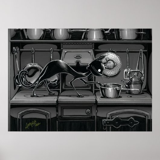Poster Boo Kitty voit l'affiche de la Cuisine (Devant)
