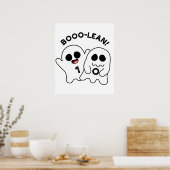 Poster Boo-lean Funny Computer Ghost Boolean Pun (Cuisine)