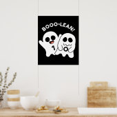 Poster Boo-lean Funny Computer Ghost Boolean Pun Dark BG (Cuisine)