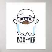 Poster Boo-mer Funny Moyenne Age Ghost Pun (Devant)