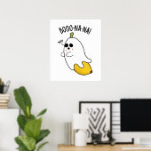 Poster Boo-nana Funny Ghost Banana Pun (Bureau à domicile)