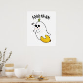 Poster Boo-nana Funny Ghost Banana Pun (Cuisine)