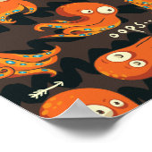 Poster Boo Octopus Orange & Black Kids Vêtements & Décor (Coin)