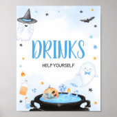 Poster Boo-y Baby shower d'Halloween Boissons (Devant)