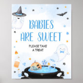 Poster Boo-y Baby shower d'Halloween Les bébés sont doux (Devant)
