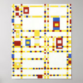 Poster Boogie Broadway de Piet Mondrian 1942 (Devant)