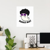 Poster Boogie Night Funny Halloween Disco Ghost Pun (Bureau à domicile)