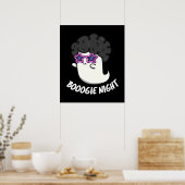Poster Boogie Night Funny Halloween Ghost Pun Dark BG (Cuisine)