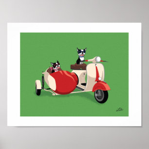 Poster Boogie sur le Vespa (avec Rosie)