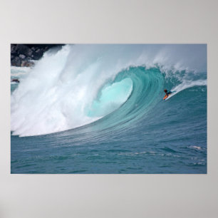 Poster Boogieboarder de la baie de Waimea